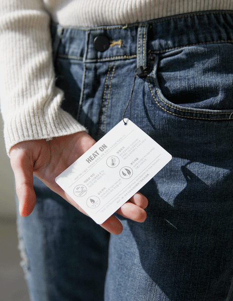 リンエンスリム日付パンツ[起毛] P4571