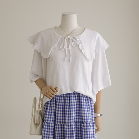 グロインフリルカラーティーシャツ T2091