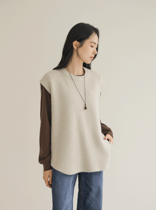 ナレオンウールニットベストK4221