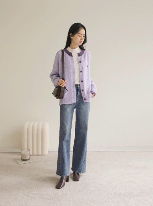 コビス配色カーディガン C2648