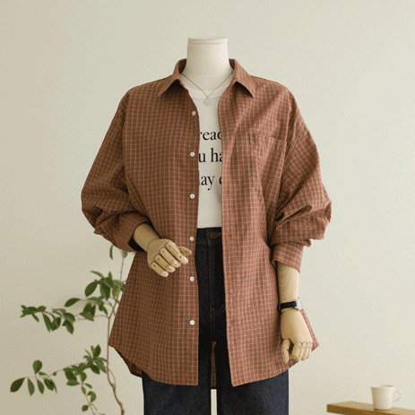 ラシフチェックシャツ T5323