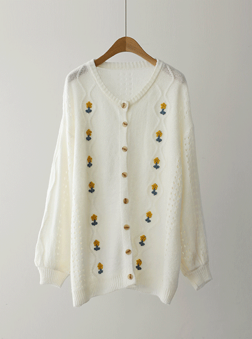 ジェルシース刺繍カーディガンC2507