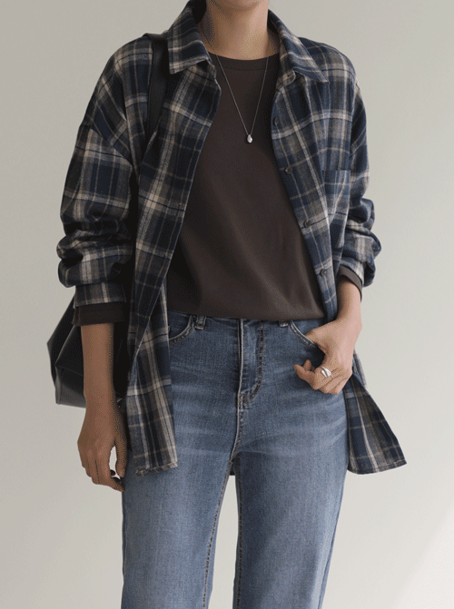 セロビンチェックシャツ T10932