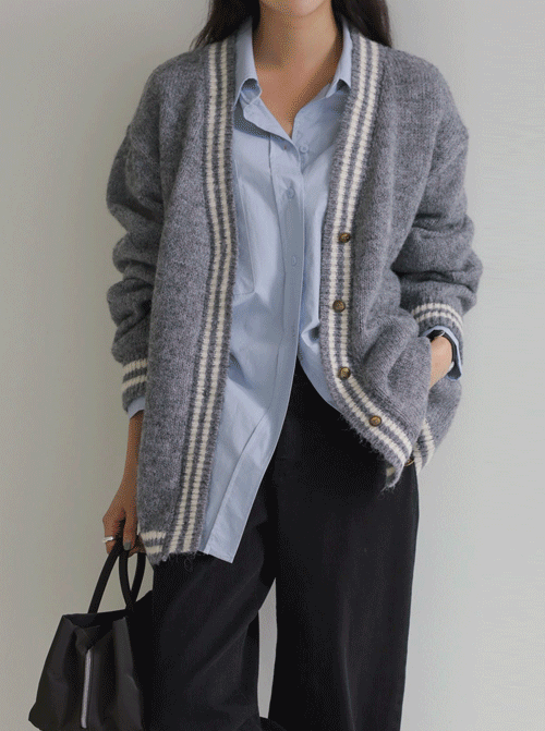 カベロ配色 カーディガン C2561