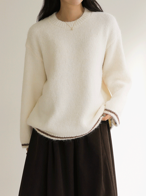 イロナ配色ニット K4133