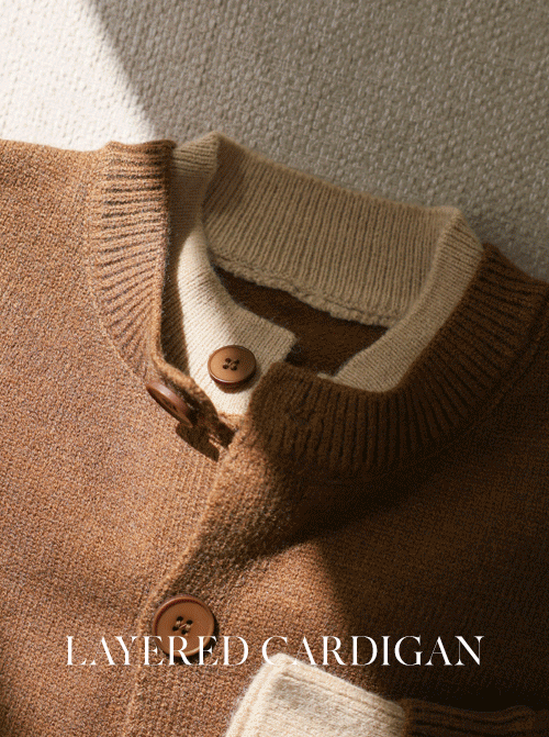 フェローネ レイヤード カーディガン C2564