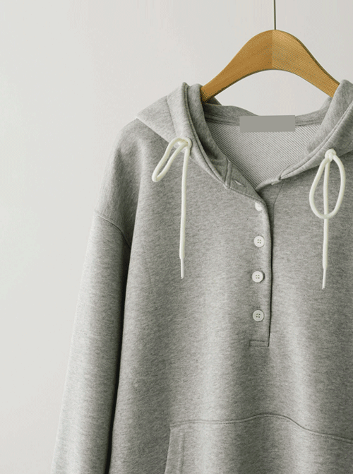 エコレンボタンフードティーシャツ T11033