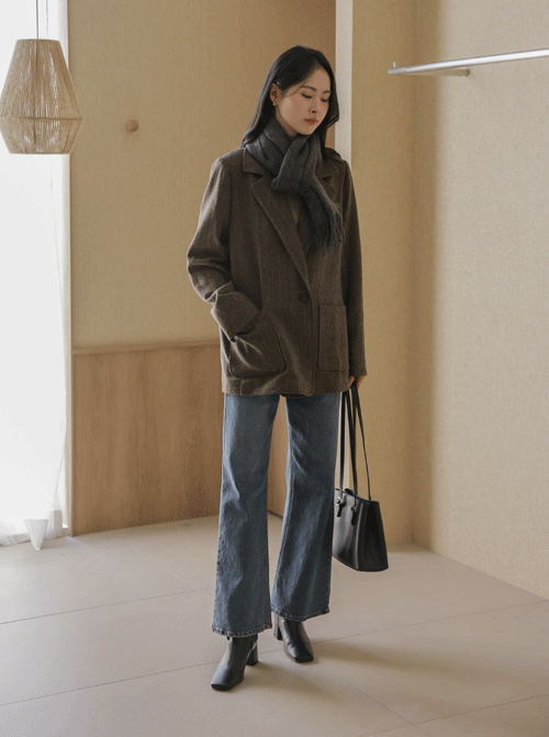 エクトールヘリンボーンウールジャケットU6009