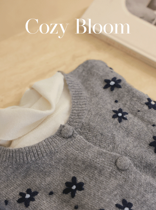 トゥラントフラワーカーディガンC2584