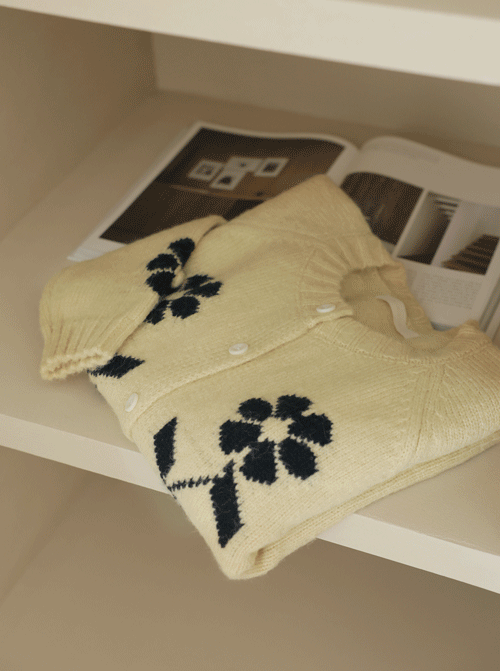 ヘルケルフラワーカーディガンZ406