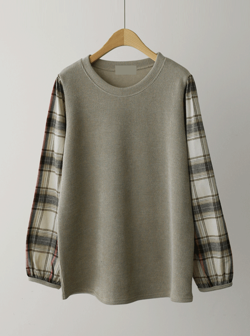 ジュエラチェック配色ティーシャツ T11077