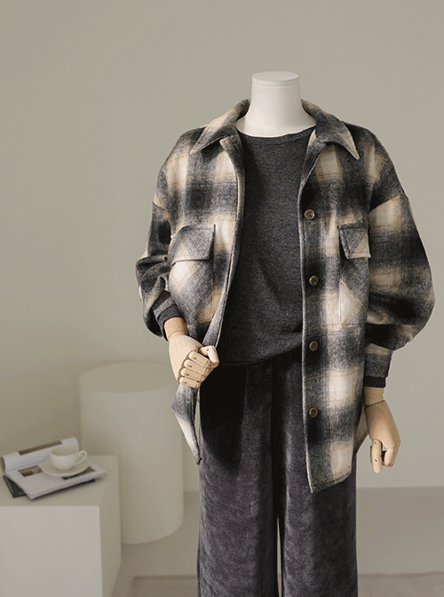 イグロチェックウールシャツT11091