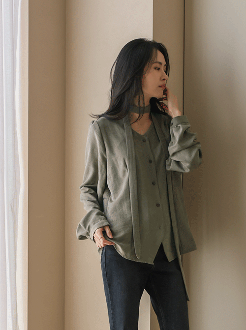 フェリーキックタイブラウスT11093