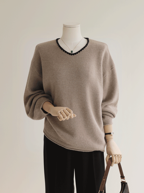 ケルバン配色ニット K4118