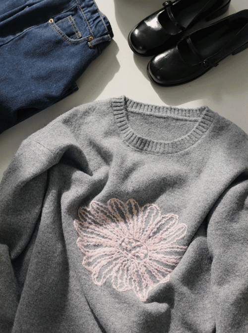 ドラノ刺繍ニットK4124