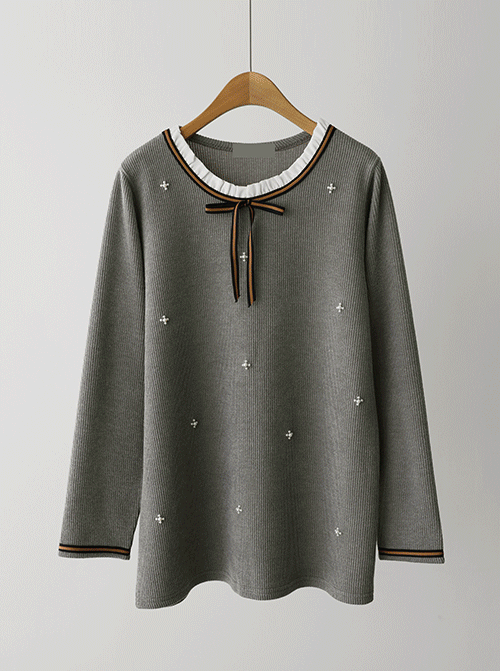 ブルートフリルネックティーシャツ T11131