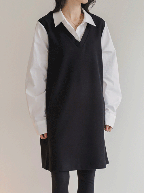 チェボア レイヤード ワンピース D7804