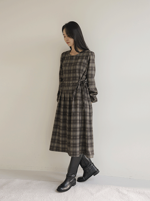 ミペラ チェック ワンピース D7821