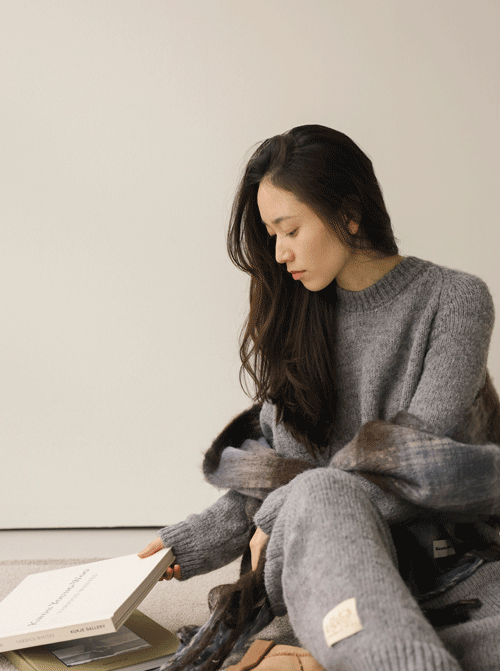 コレントニットロングワンピースD7836