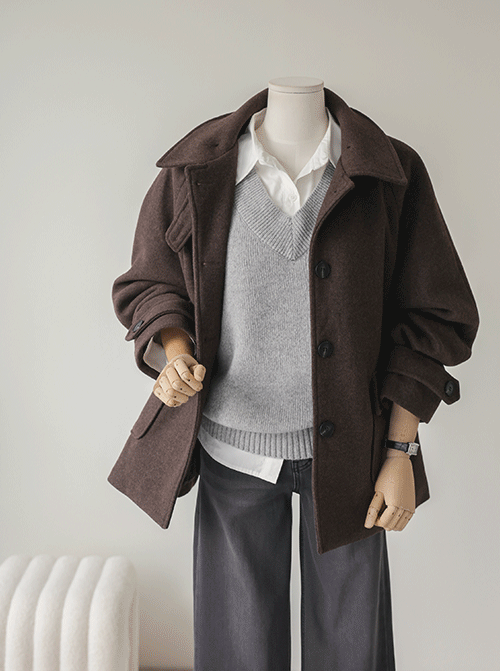 ファビナハイネックコートU6147