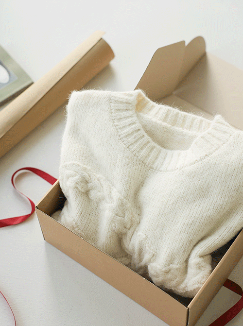 ボラント リボン ウールニット K4203