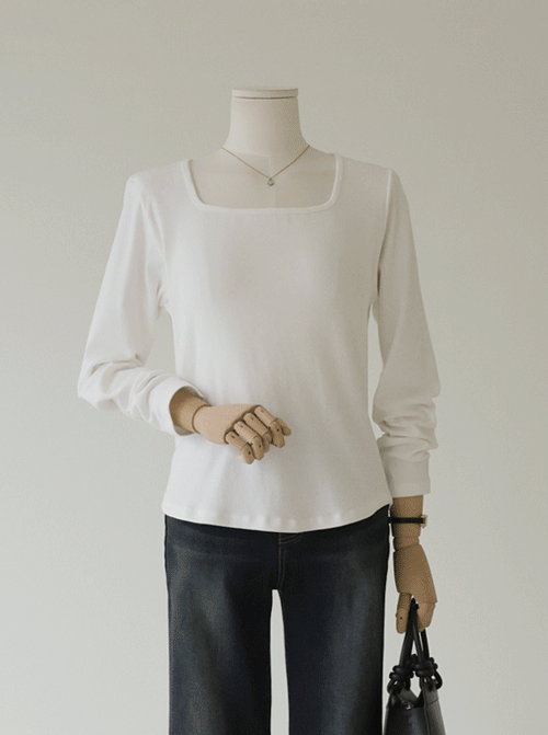 マブランスクエアネックティーシャツ T11289