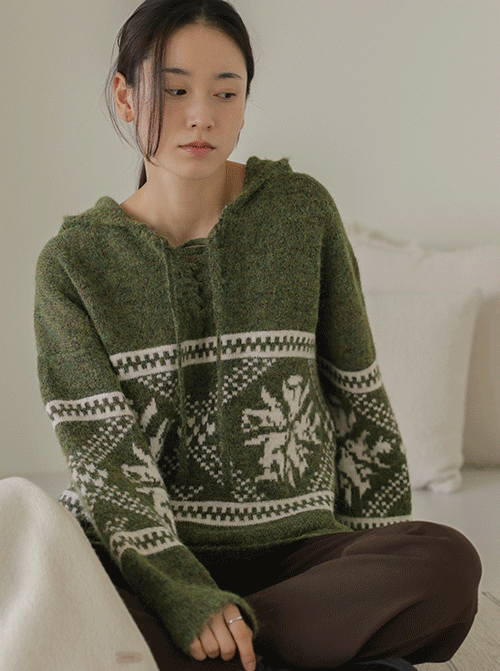 ラドゥエル ノルディック フードニット K4232