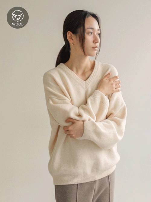 ダリアン ブイネック ウールニット K4233