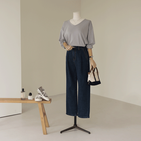 ラフハーセミワイドパンツP6857