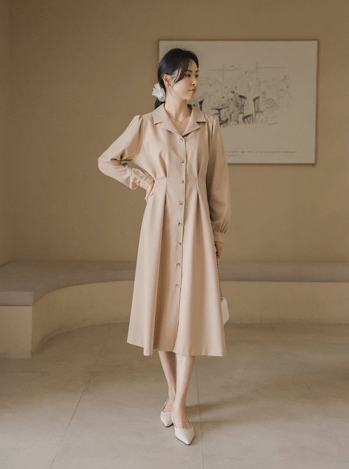 エリンヌピンタックワンピースD7904