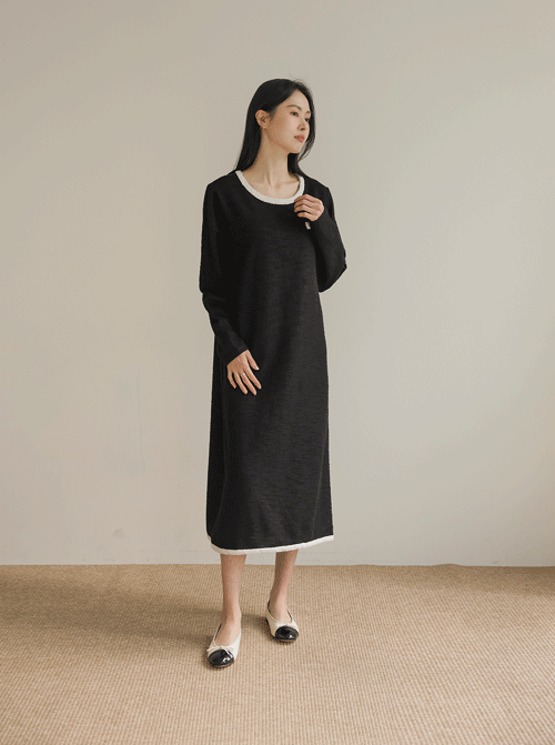 クリパ配色ワンピース D7923