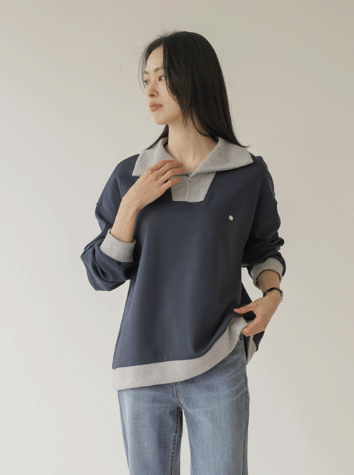 ネロディーカラーマンツーマンTシャツZ464