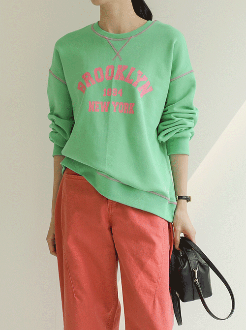 シレバステッチマンツーマンTシャツ T11729