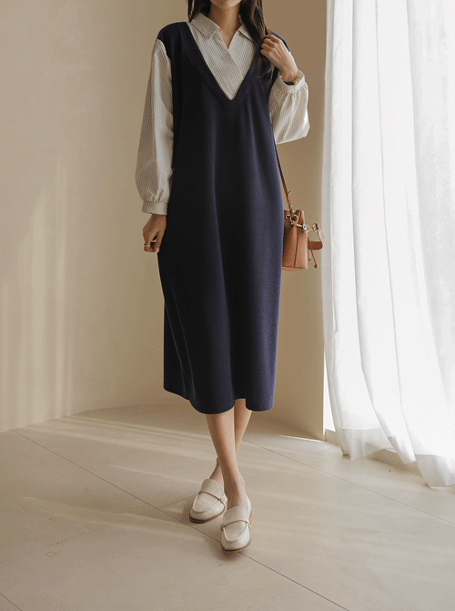 シレミレイヤードワンピース D7934