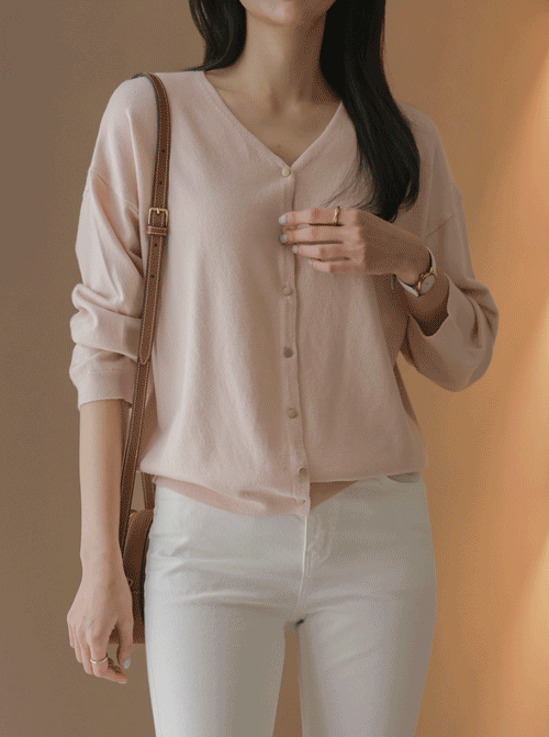 レザービーブイネックカーディガンC2710