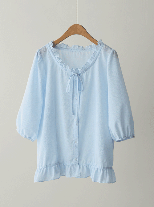 ナラス フリル ブラウス T11921