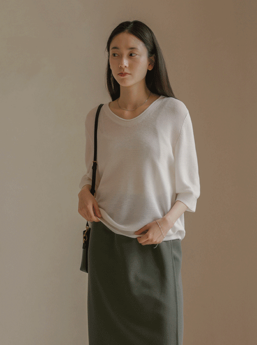 リホロリネン半袖ニットK4309