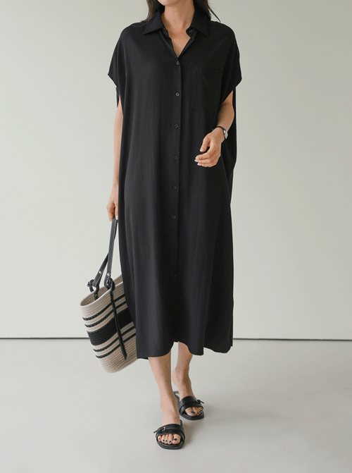 千平カラーワンピース D7975