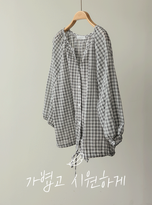 チェフェロンチェックブラウスT11951