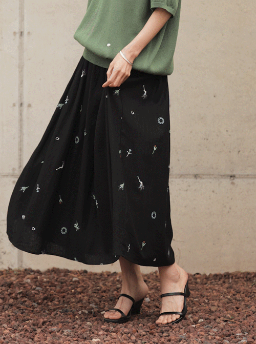 モネディルリネンロングスカートY022