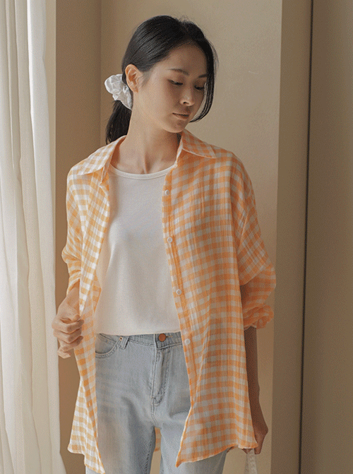 ショートエ チェックシャツ T12313